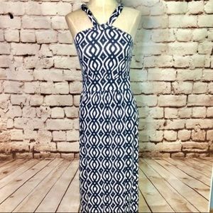 Vineyard Vines Navy Blue Halter Maxi Dress